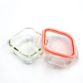 Glass borosilicate food containers set with locking lids for cooking microwave oven